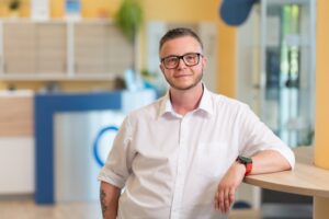 Marco Schagerl in der Bagus Filiale Linz Urfahr