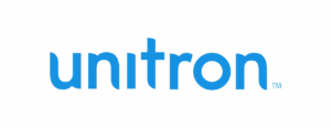 Unitron Logo mit hellblauem Schriftzug